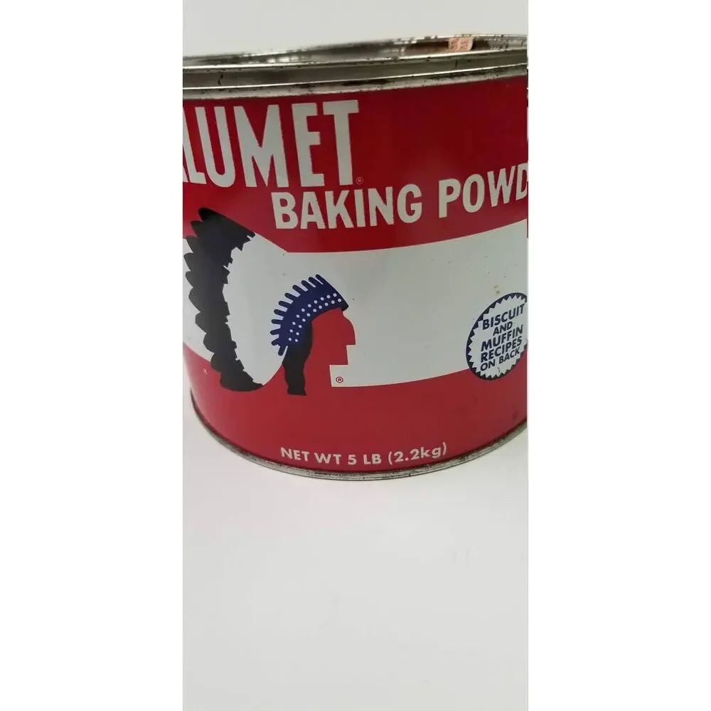 Vintage Calumet Baking Powder Tin 5 Lb Canister Antique Kitchen Farmhouse Decor